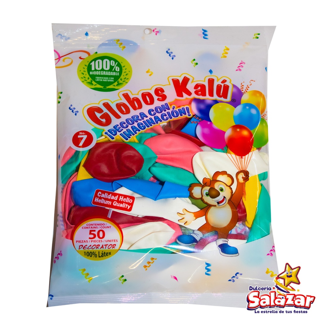 [CHI0018] GLOBO KALU #7 SURTIDO -B.50PZA- "C/50/50"
