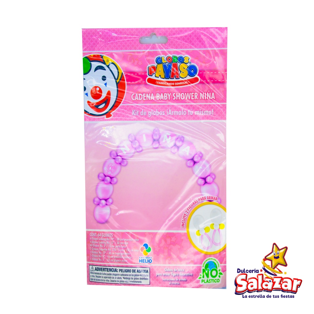 GLOBO LINKING  BABY SHOWER NIÑA -E.1PZA- "C/10/64"