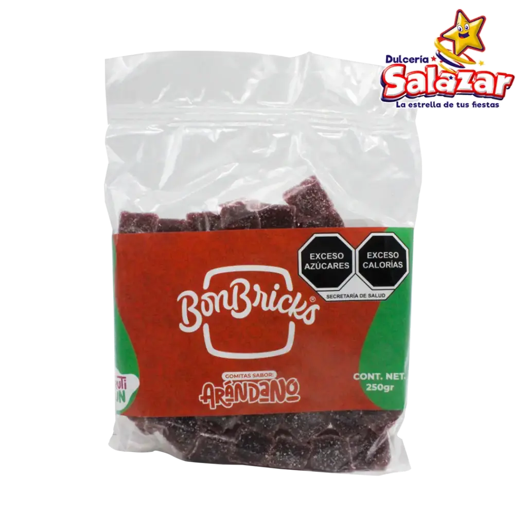 [BRI0009] GOMA BON BRICKS ARANDANO -B.250G- "C/10/1"
