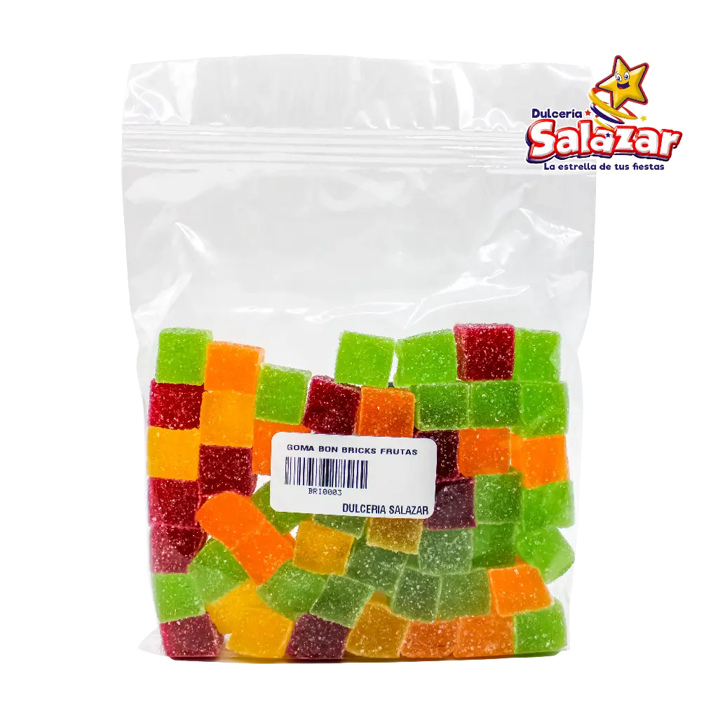 [BRI0003] GOMA BON BRICKS FRUTAS -B.250G- "C/10/1"