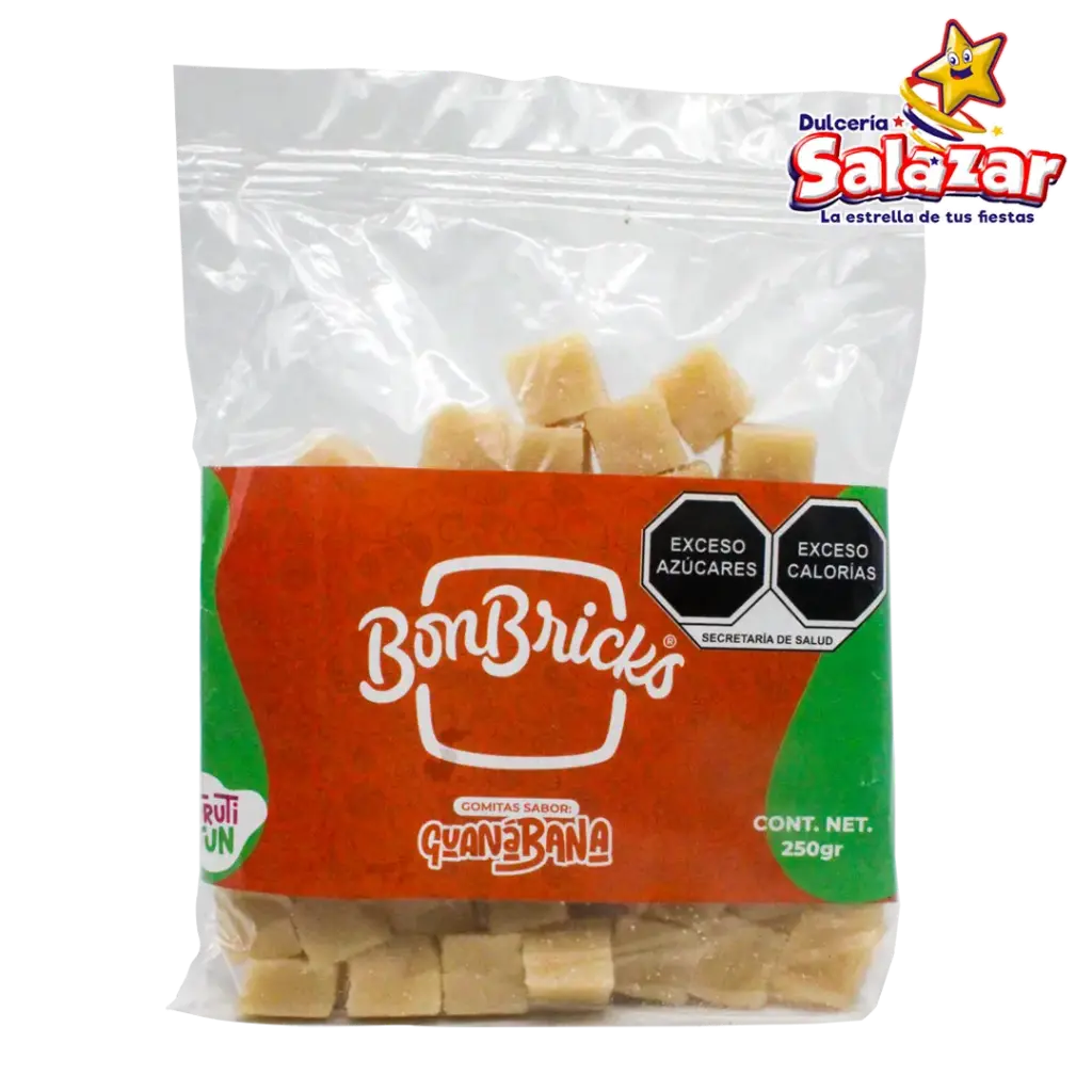 [BRI0013] GOMA BON BRICKS GUANABANA -B.250G- "C/10/1"