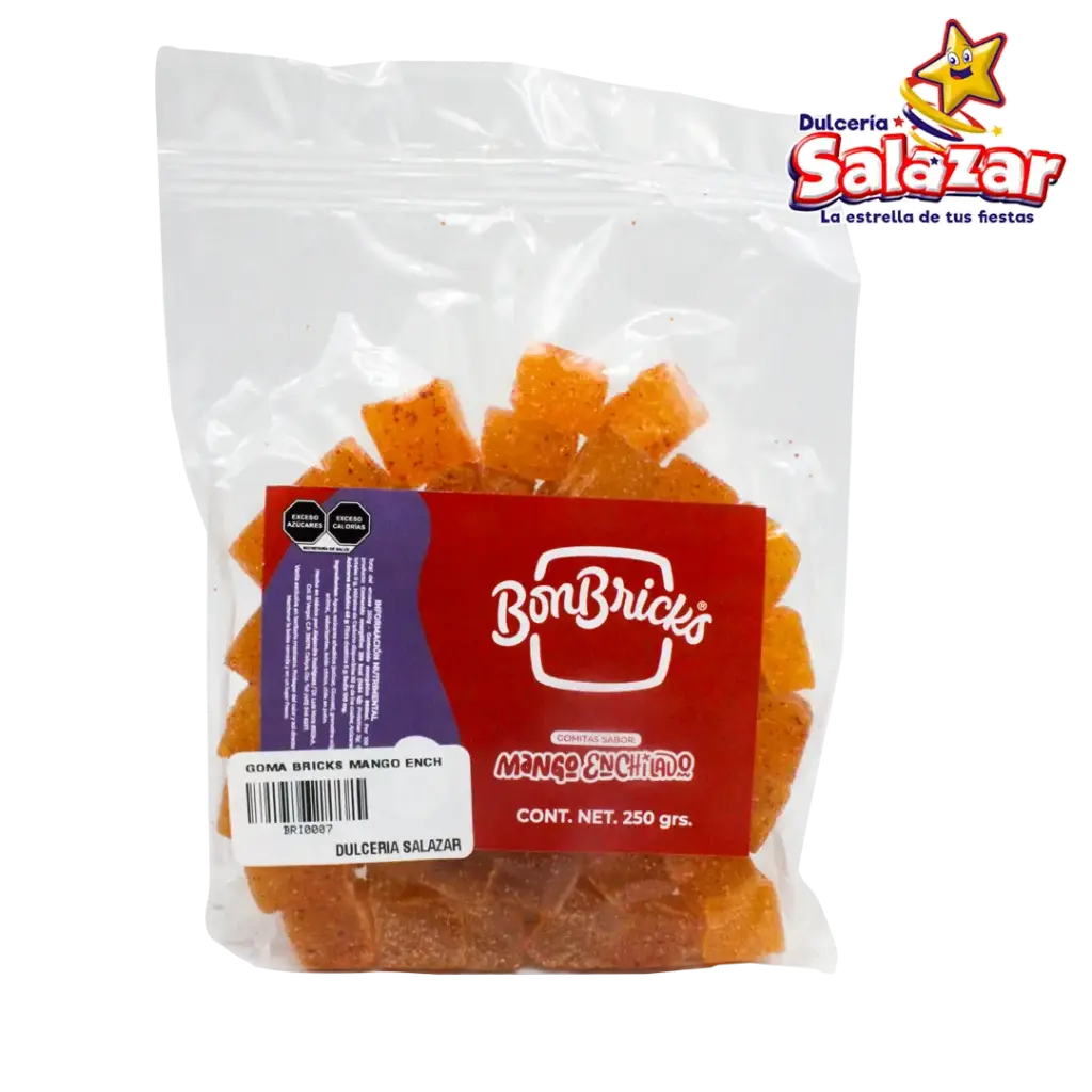 GOMA BON BRICKS MANGO ENCHILADO -B.250G- "C/10/1"