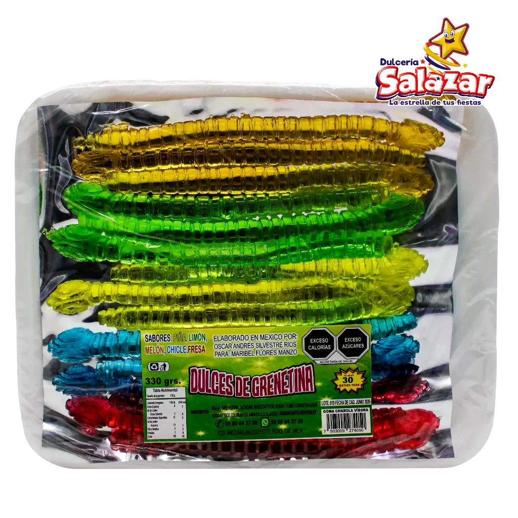 [CRS0016] GOMA CHAROLA VIBORA GRIS-SAM CRISTINA -D.30PZA- "C/30/30"