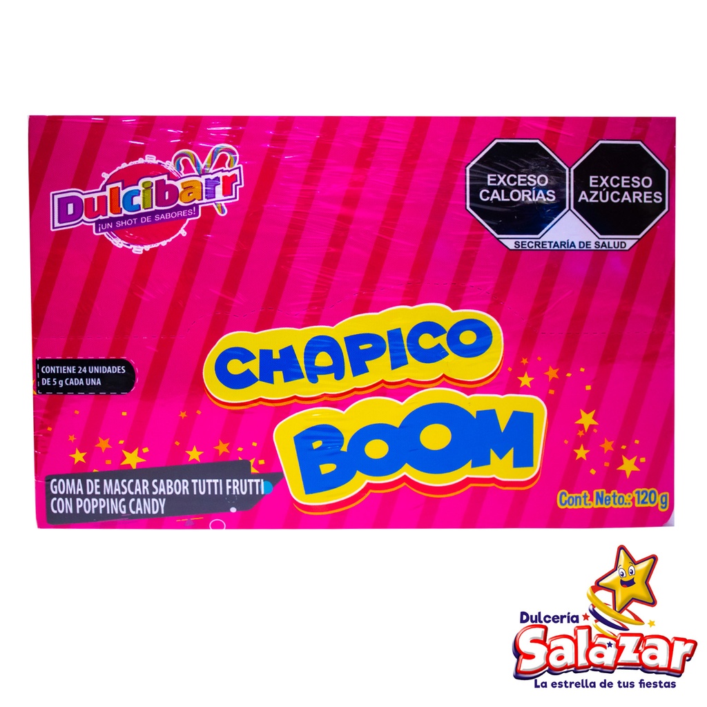 GOMA DE MASCAR CHAPICO BOOM TUTTI FRUTTI -T.60G- "C/24/12"