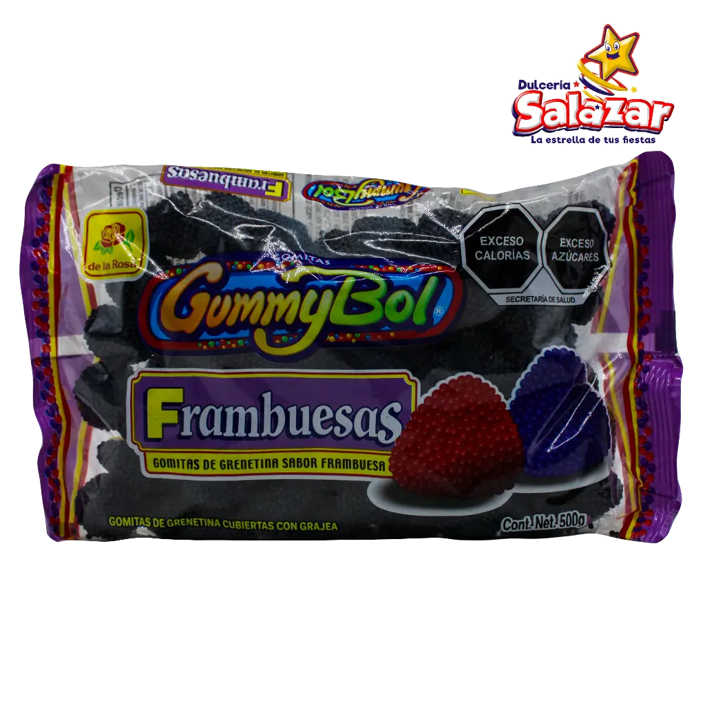 [ROS0032] GOMA FRAMBUESAS MORADA DLR -B.500G- "C/16/55"