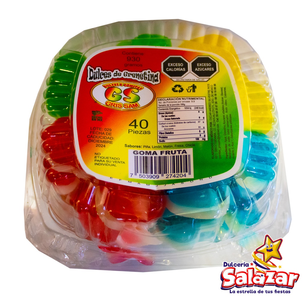 GOMA GRIS-SAM FRUTAS GRIS-SAM -E.930G- "C/18/40"