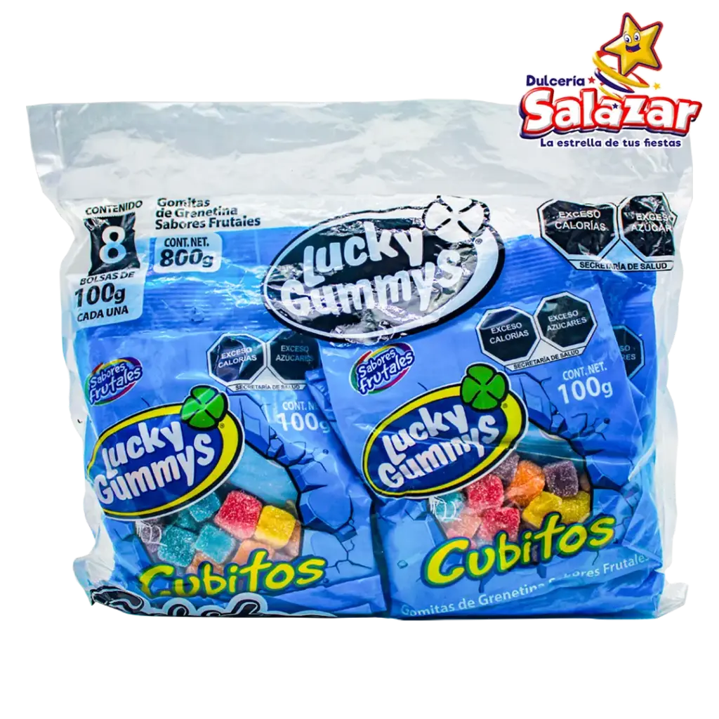 [CHE0027] GOMA LUCKY CUBITOS 100GR -B.800G- "C/12/8"