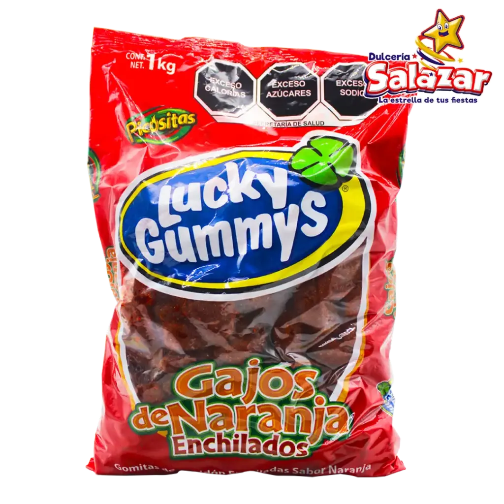GOMA LUCKY GAJOS DE NARANJA ENCHILADOS  -B.1KG- "C/8/1"