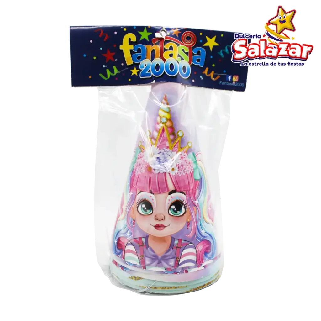 GORRO UNICORNIO  FANTASIA -B.10PZA- "C/30/10"