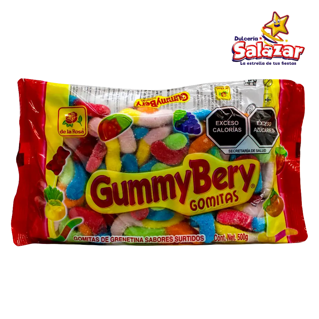 GUMMY BERY LOMBRIZ NEON ACIDULADA DLR -B.500GR- "C/16/500"