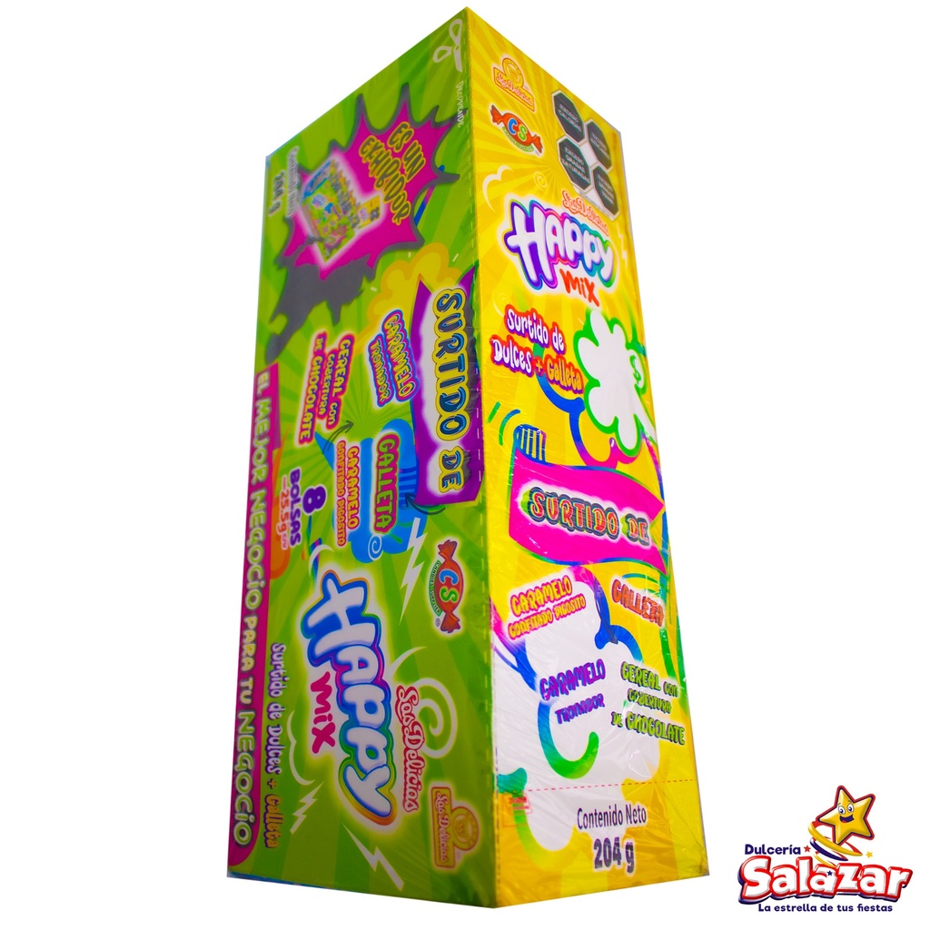 [DEL0474] HAPPY MIX SURTIDO DE DULCES Y GALLETAS L -D.204G-