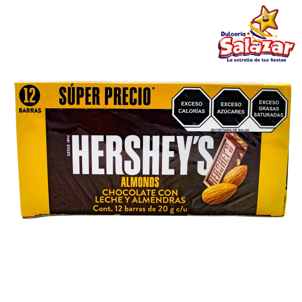 [HER0179] HERSHEYS BARRA ALMENDRA CHICA -D.240G- "C/12/12"