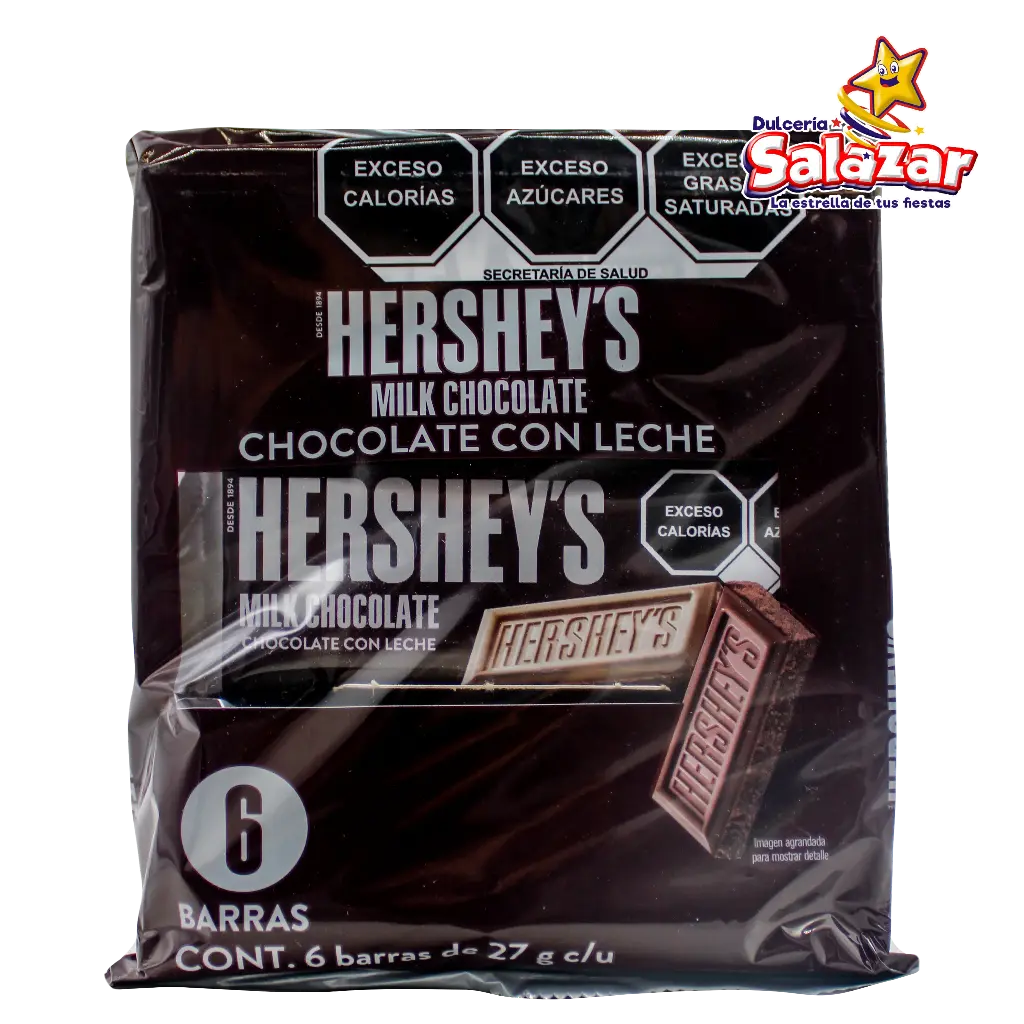 HERSHEYS BARRA LECHE SIX PACK -B.162G- "C/14/6"
