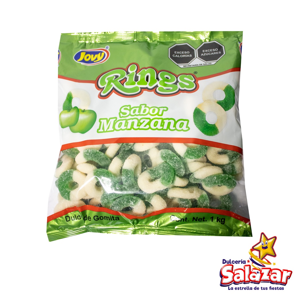 JOVY RINGS AROS DE MANZANA -B.1KG- "C/10/1"