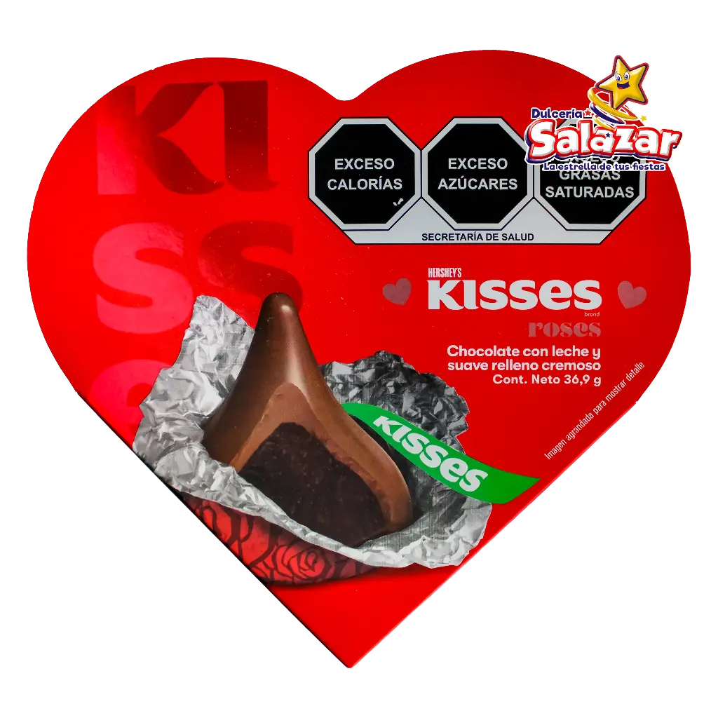 [HER0011] KISSES ROSES HEART CORAZON CHOCOLATE -D.36.9G- "C/24/1"