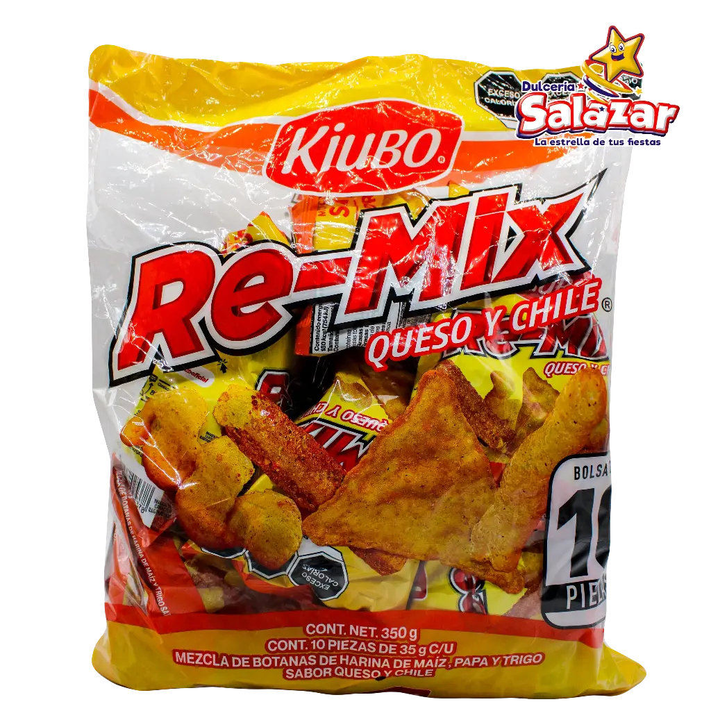 [GON0002] KIUBO RE-MIX QUESO Y CHILE -B.350G- "C/8/10"