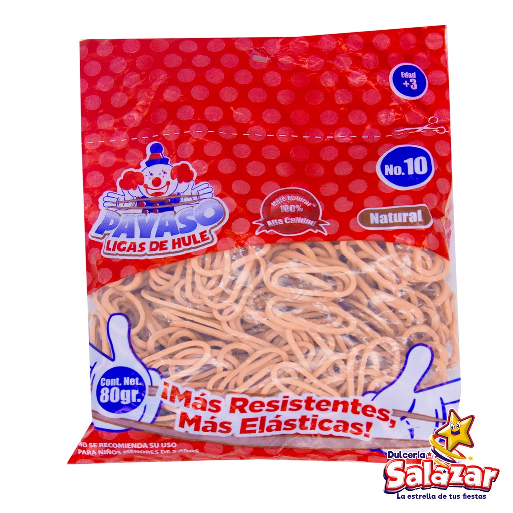 [SEL0062] LIGA NATURAL #10 PAYASO -B.80GR- "C/130/80G"