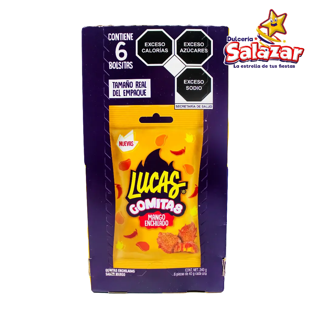 LUCAS GOMITAS MANGO ENCHILADO 40GR -D.240G- "C/12/6"