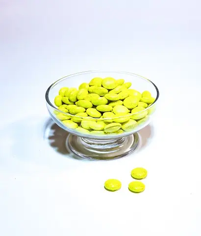 LUNETA DIAMANTADA AMARILLO PASTEL X KILO "C/10/1"