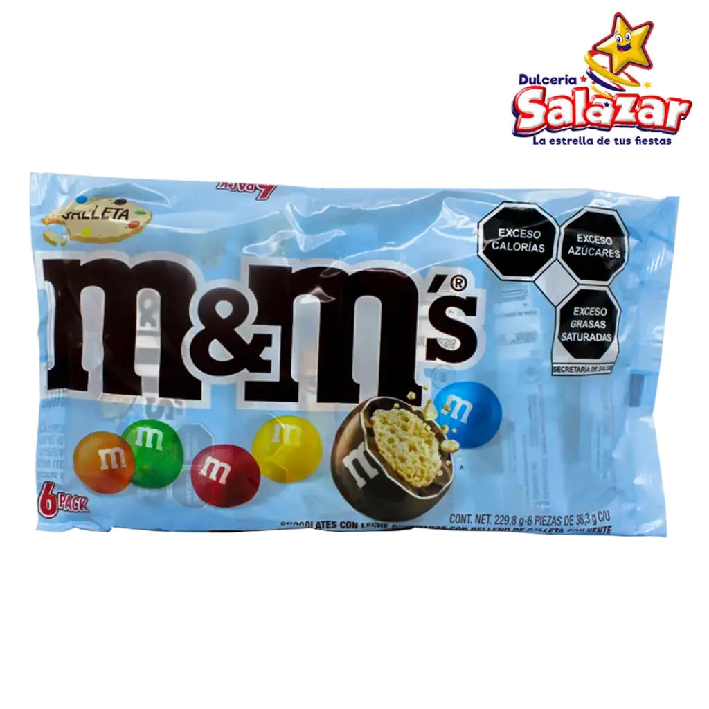 M&M CRUNCHY COOKIE  SIX PACK -B.229.8G.- "C/24/6"
