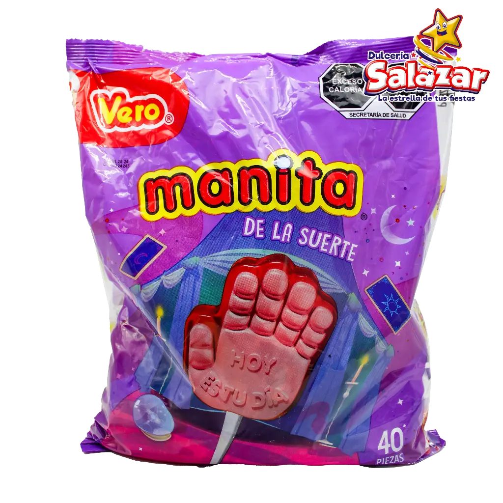 [VER0041] PALETA MANITA DE LA SUERTE VERO -B.560G- "C/24/40"