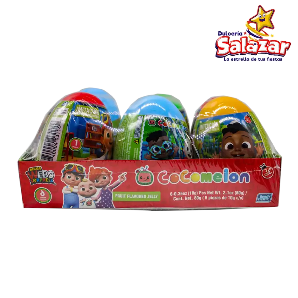 [BON0028] MEGA HUEVO COCOMELON JUGUETE SORPRESA G03115 -D.60G- "C/12/6"