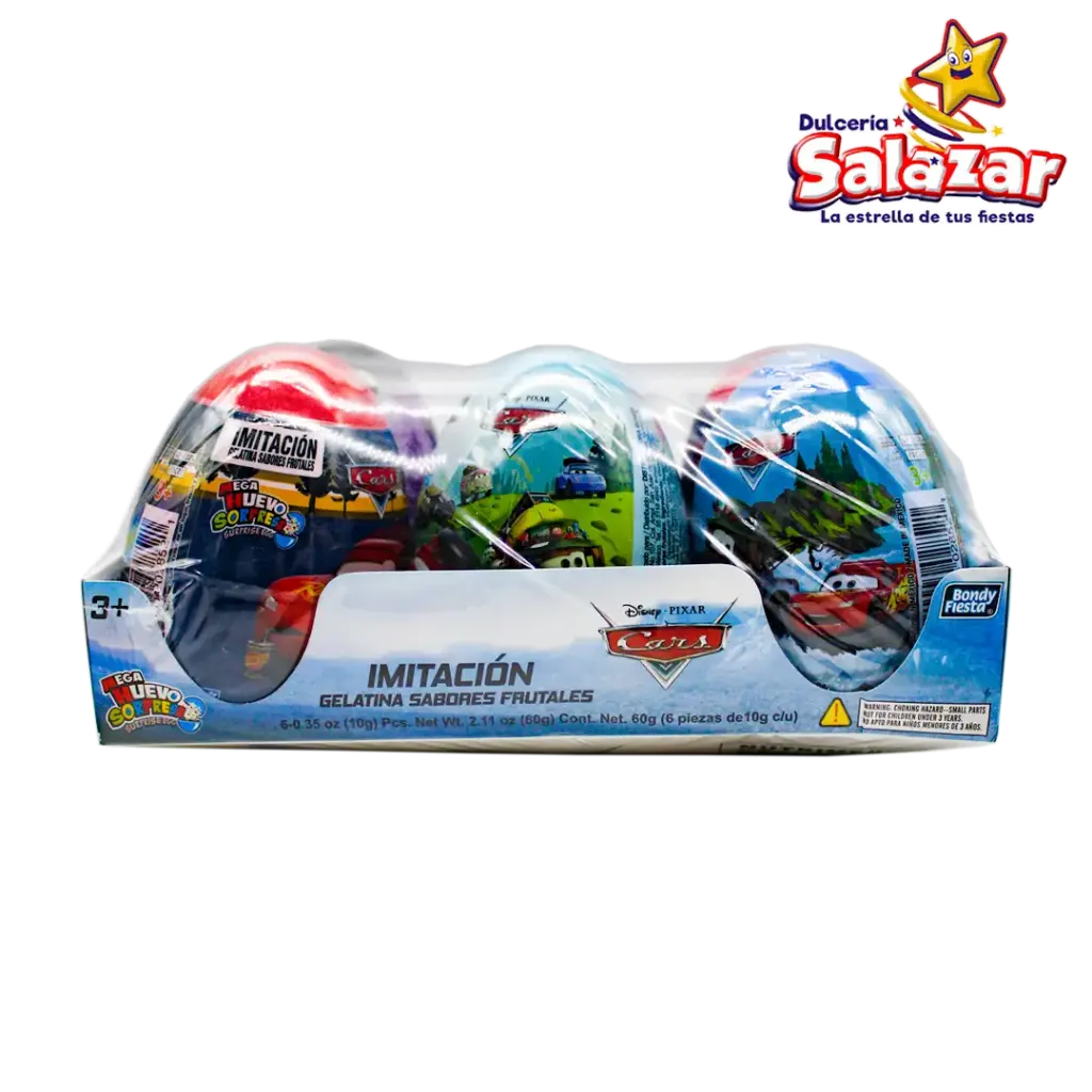 [BON0019] MEGA HUEVO CON GELATINA CARS G02853 -D.60G- "C/12/6"