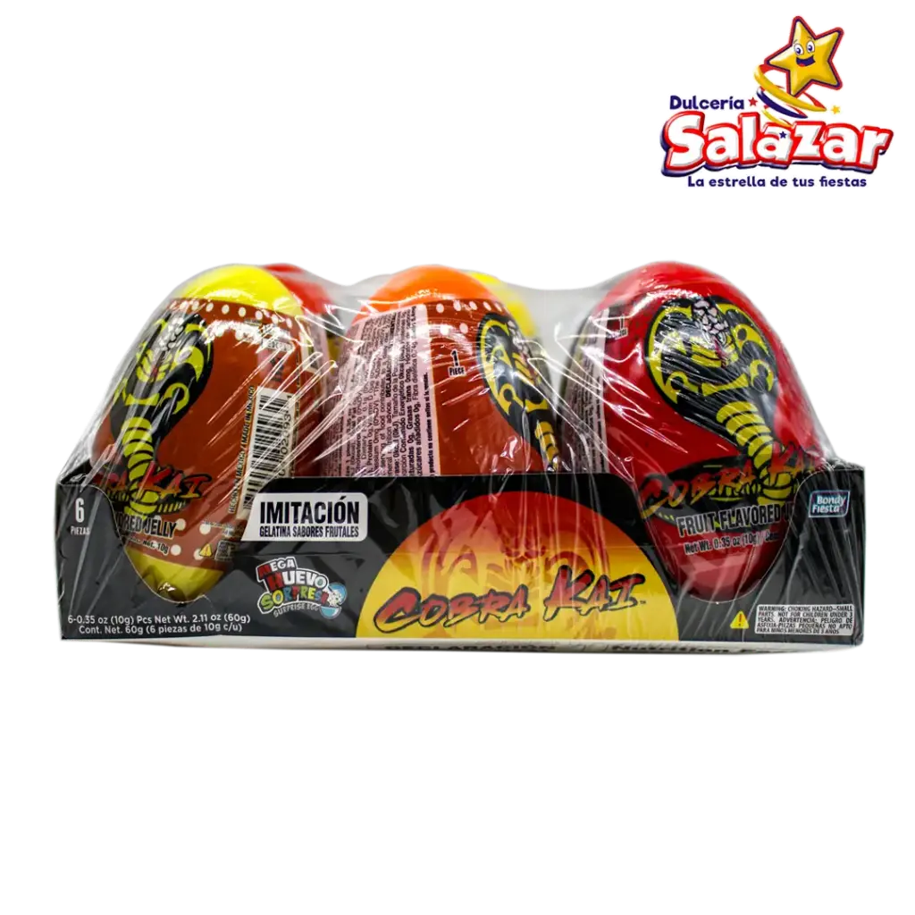[BON0084] MEGA HUEVO CON GELATINA COBRA KAI BONDY -D.60G- "C/12/6"