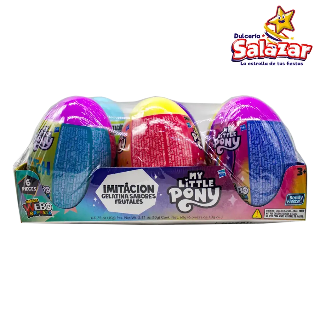 [BON0029] MEGA HUEVO MY LITTLE PONY JUGUETE SORPRE G03123 -D.60G- "C/12/6"