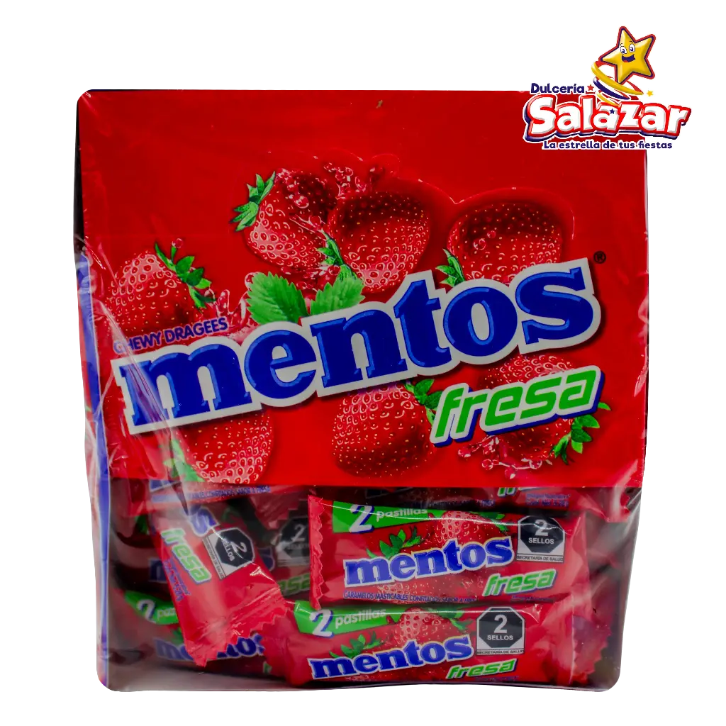[CHU0003] MENTOS BIPIEZA FRESA CHUPACHUPS -D.211.2G- "C/10/40"