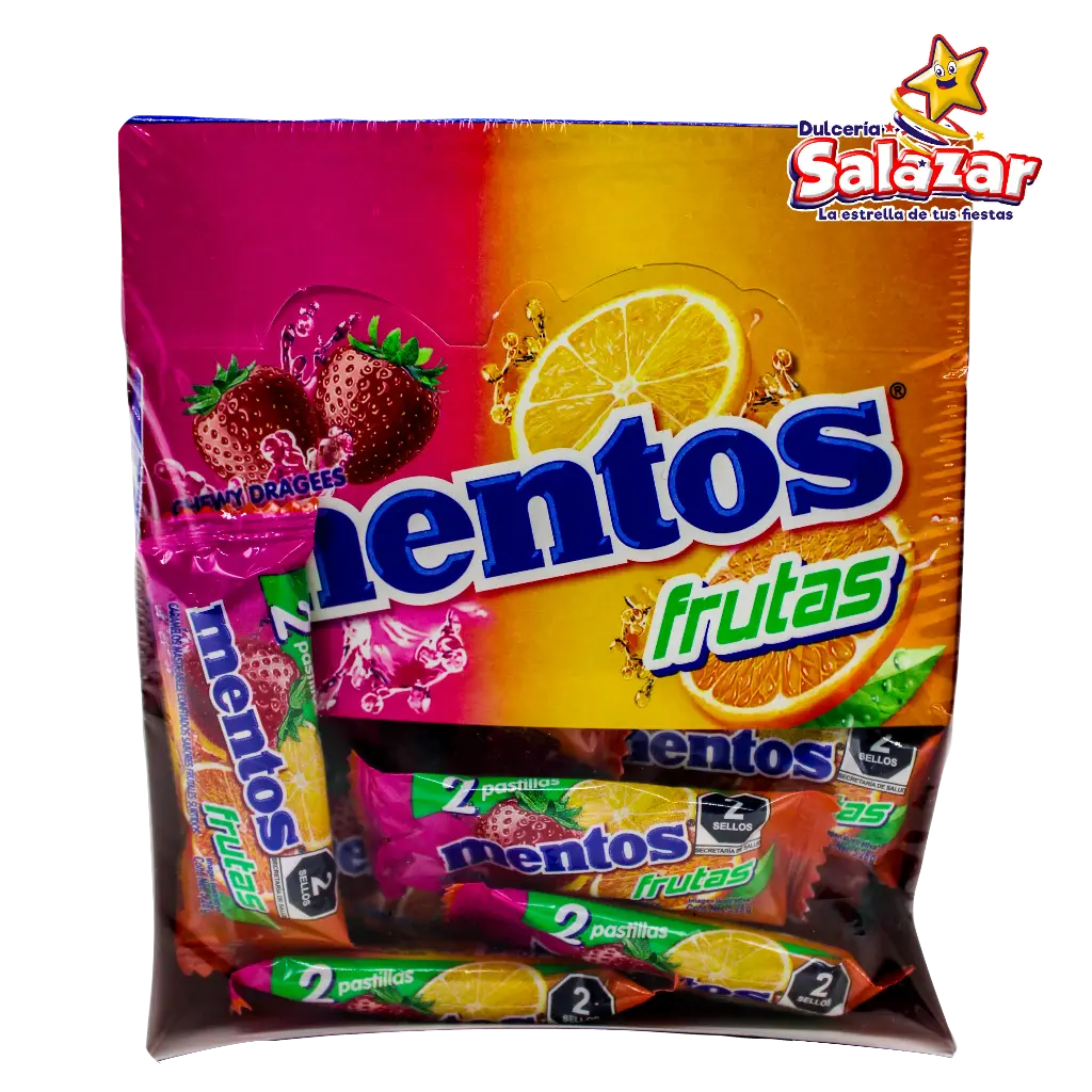 [CHU0039] MENTOS BIPIEZA FRUTAS CHUPACHUPS -D.211.2G- "C/10/40"