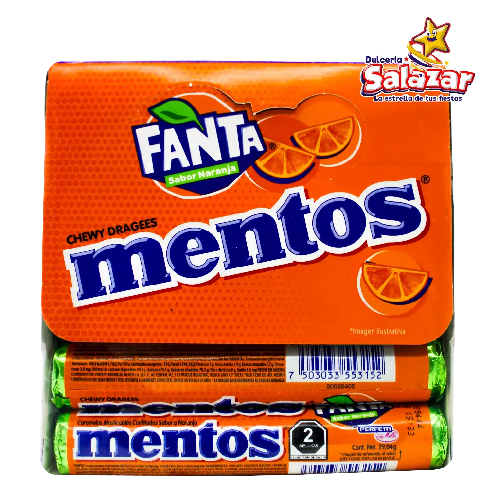 [CHU0068] MENTOS TUBO FANTA NARANJA CHUPACHUPS -D. -D.348.48G- "C/16/12"