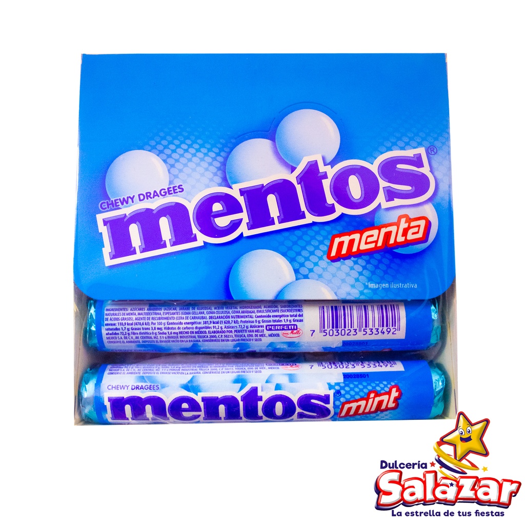[CHU0041] MENTOS TUBO ROLL MENTA CHUPACHUPS -D.348.48G- "C/16/12"