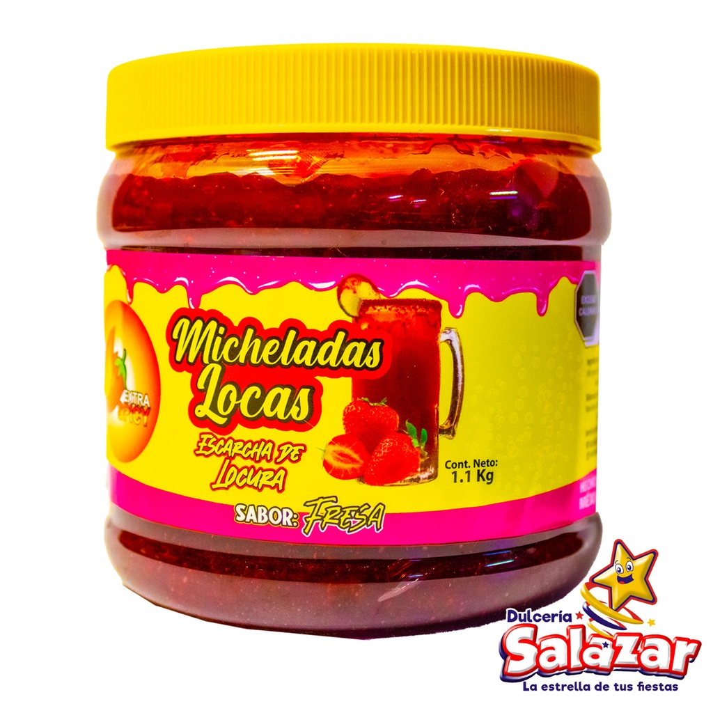 [ART0008] MICHELADAS LOCAS SABOR FRESA SWEET Y SPI -BOT.1.1KG- "C/12/1"
