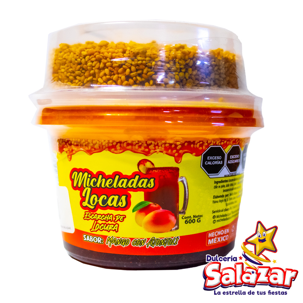 MICHELADAS LOCAS SABOR MANGO C/AJONJOLI -BOT.600G- "C/12/1"