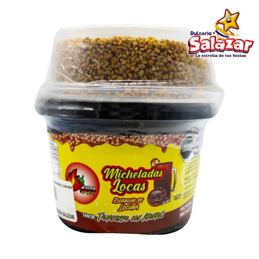 [ART0020] MICHELADAS LOCAS SABOR TAMARINDO C/AJONJ -BOT.600G- "C/12/1"