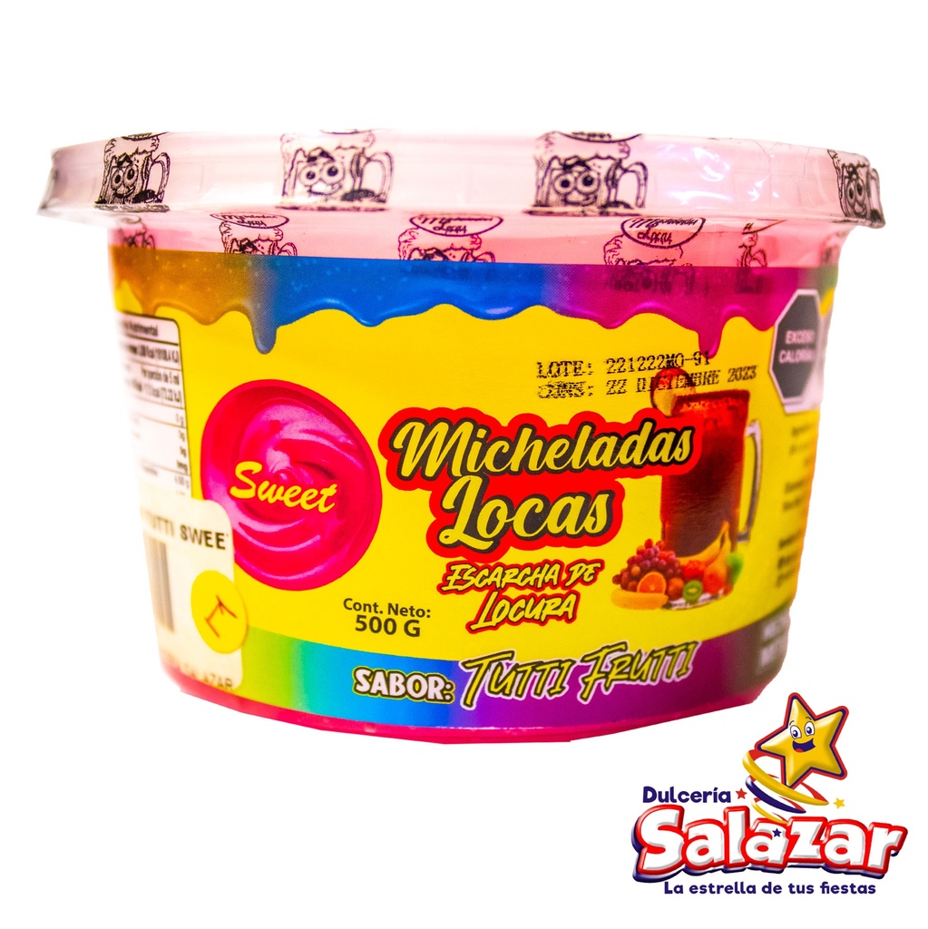 MICHELADAS LOCAS SABOR TUTTI FRUTTI -BOT.500G- "C/18/1"