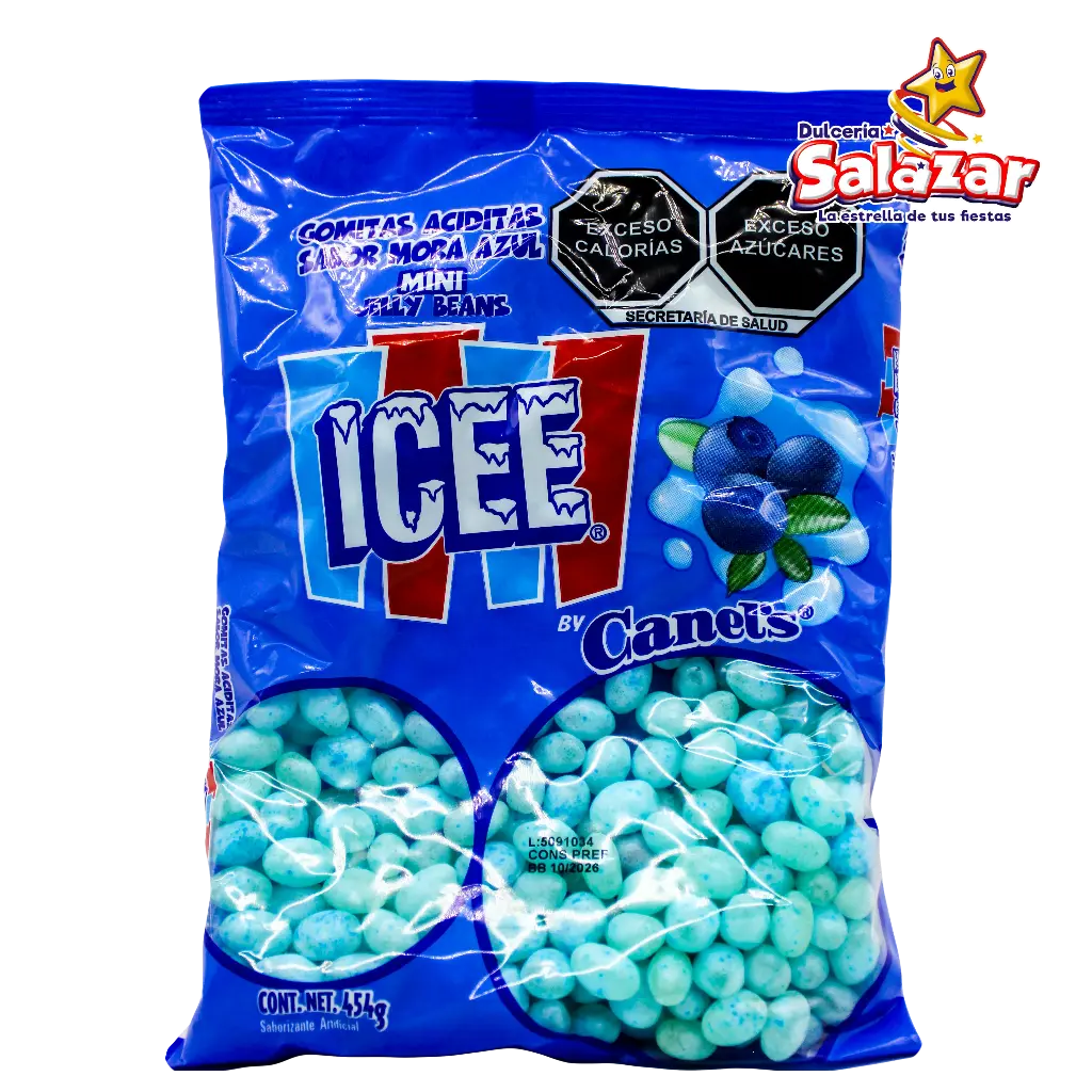 [CAN0123] MINI JELLY BEANS MORA ICEE CANELS -B.454G - "C/24/1"