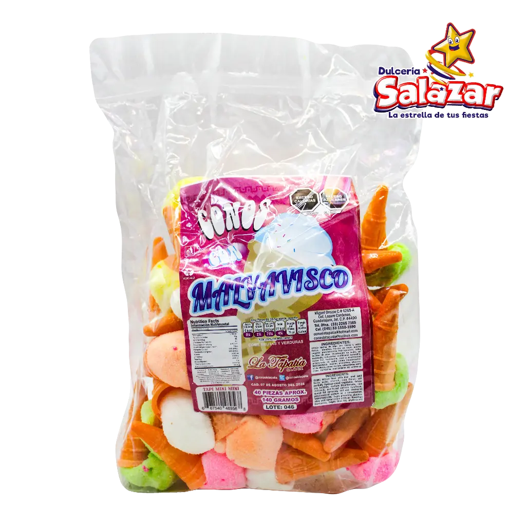 [TAPA0010] MINI MINI CONO MALVAVISCO LA TAPATIA -B.140G- "C/22/40"
