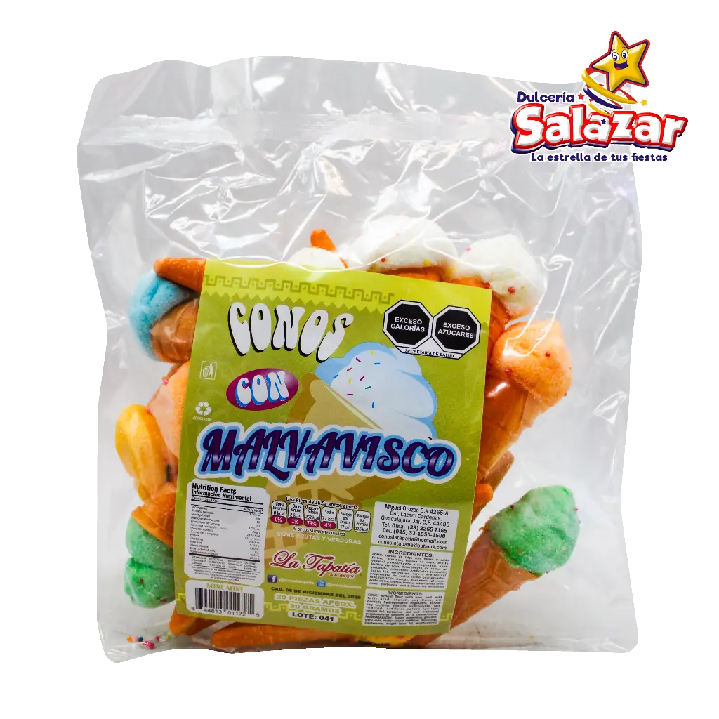 [TAPA0009] MINI MINI CONO MALVAVISCO LA TAPATIA -B.140G- "C/40/20"