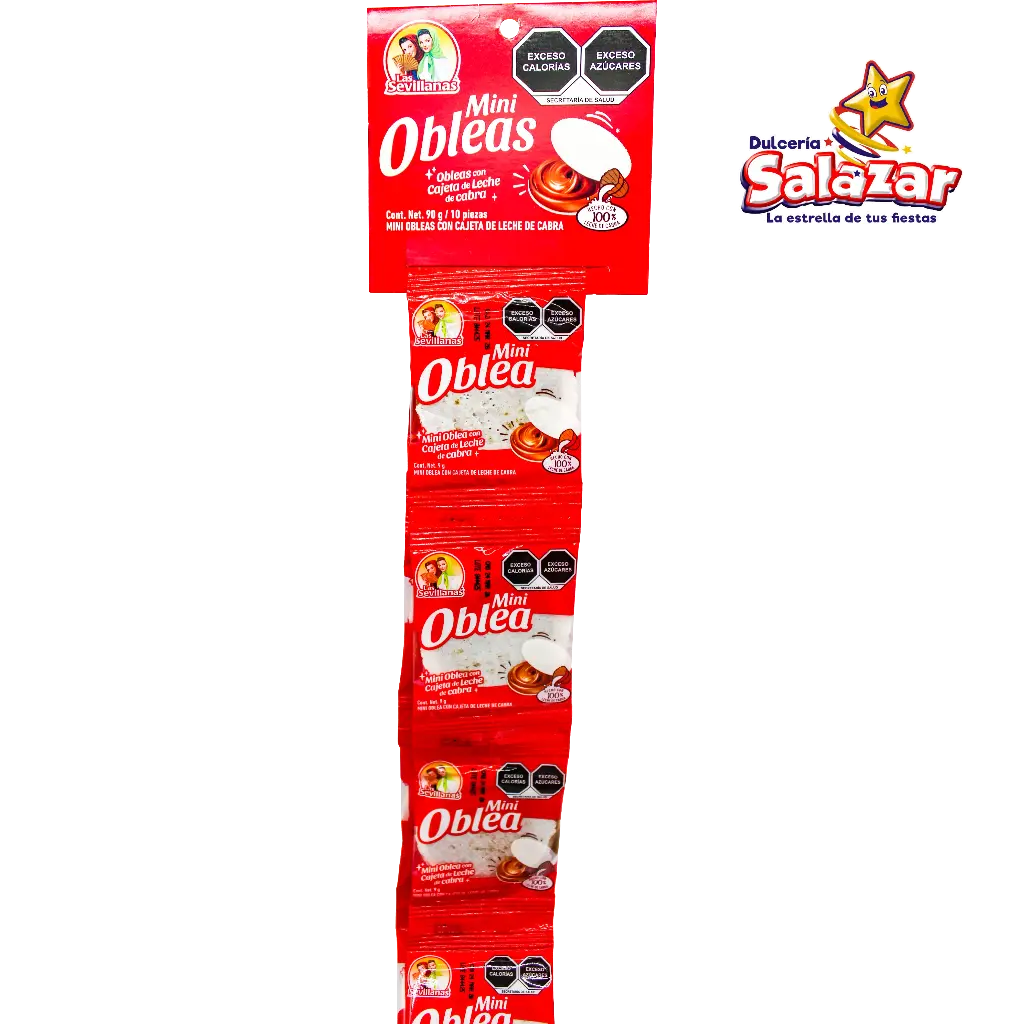[MED0023] MINI OBLEA CON CAJETA LAS SEVILLANAS -T.90G- "C/45/10"