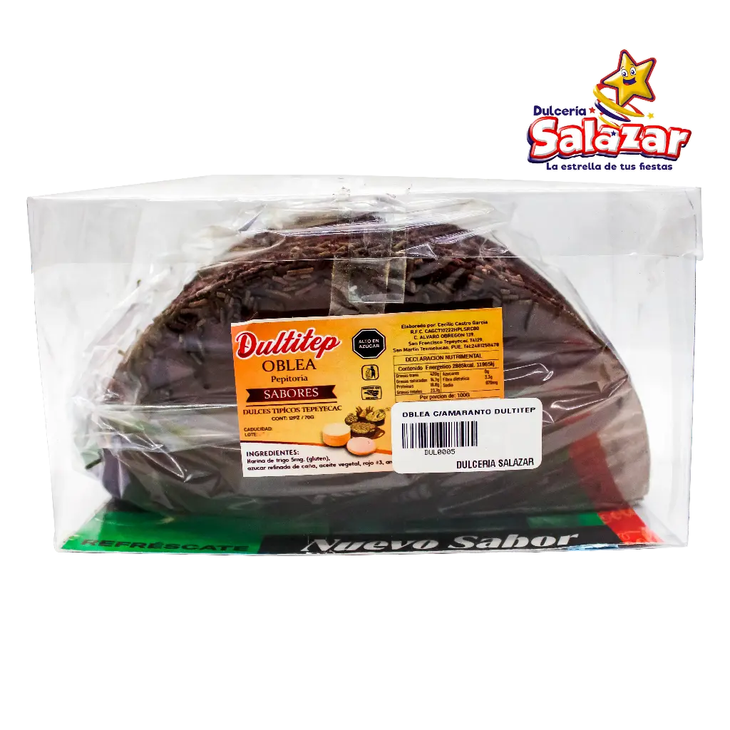 [DUL0005] OBLEA  C/AMARANTO  COLORES  DULTITEP -E.70G- "C/30/1"
