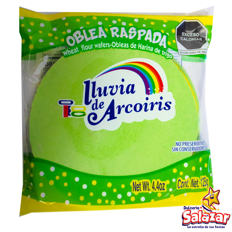 [ARI0003] OBLEA ARCOIRIS RASPADA -B.125G- "C/37/56"