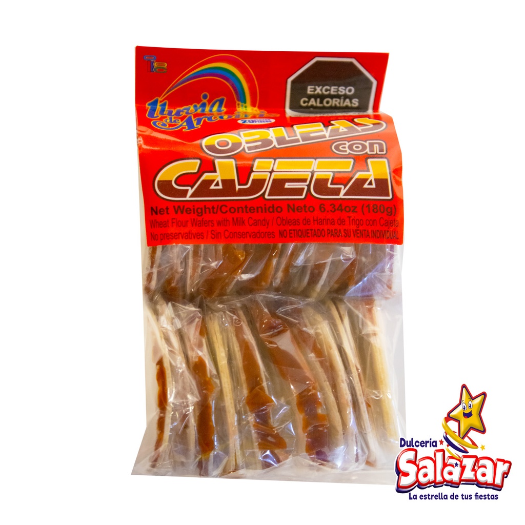 [ARI0015] OBLEA MINI C/CAJETA ARCOIRIS -B.180G- "C/40/20"