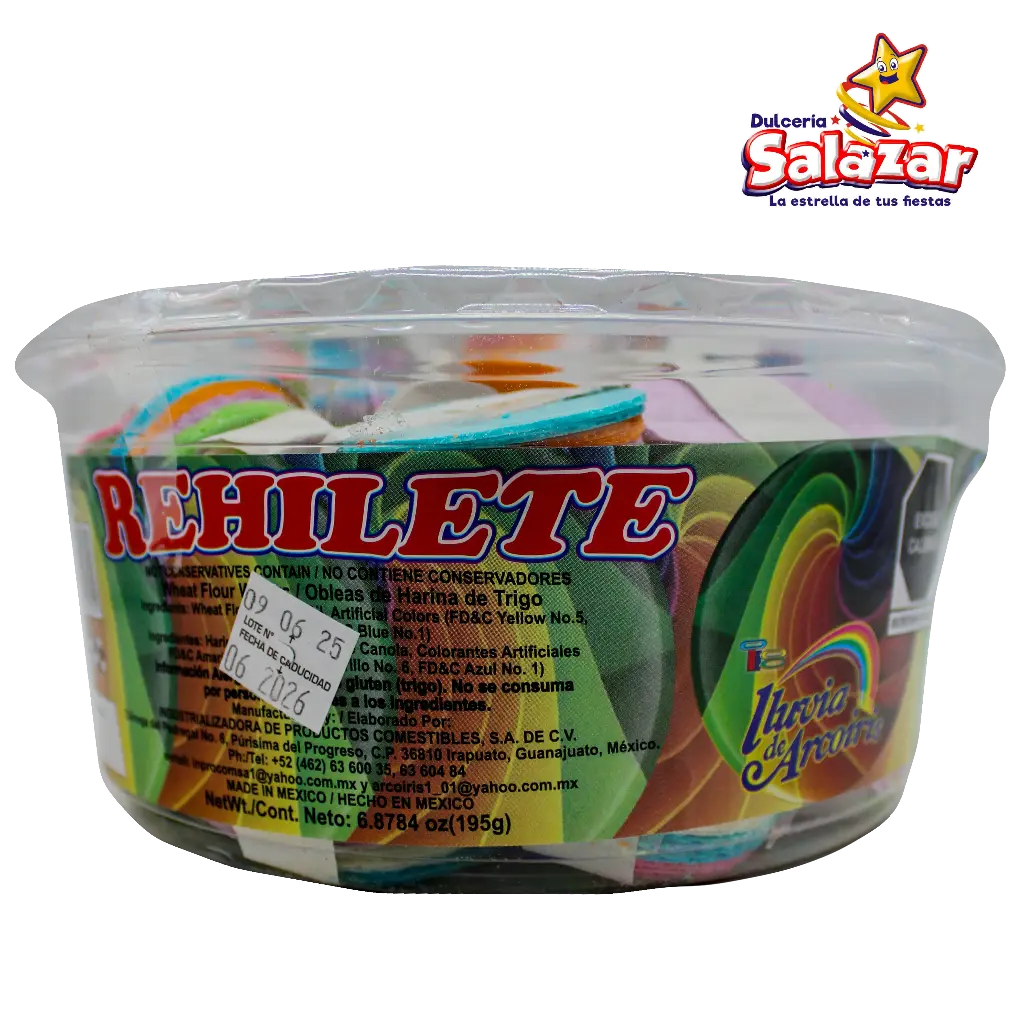 [ARI0017] OBLEA MINI ESTUCHE REHILETE ARCOIRIS -E.195G- "C/20/35"