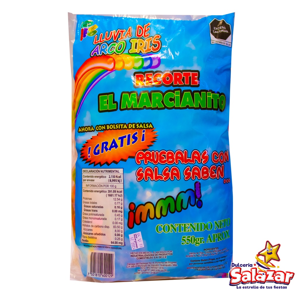 [ARI0004] OBLEA RECORTE C/SALSA ARCOIRIS -B.550G- "C/4/10"