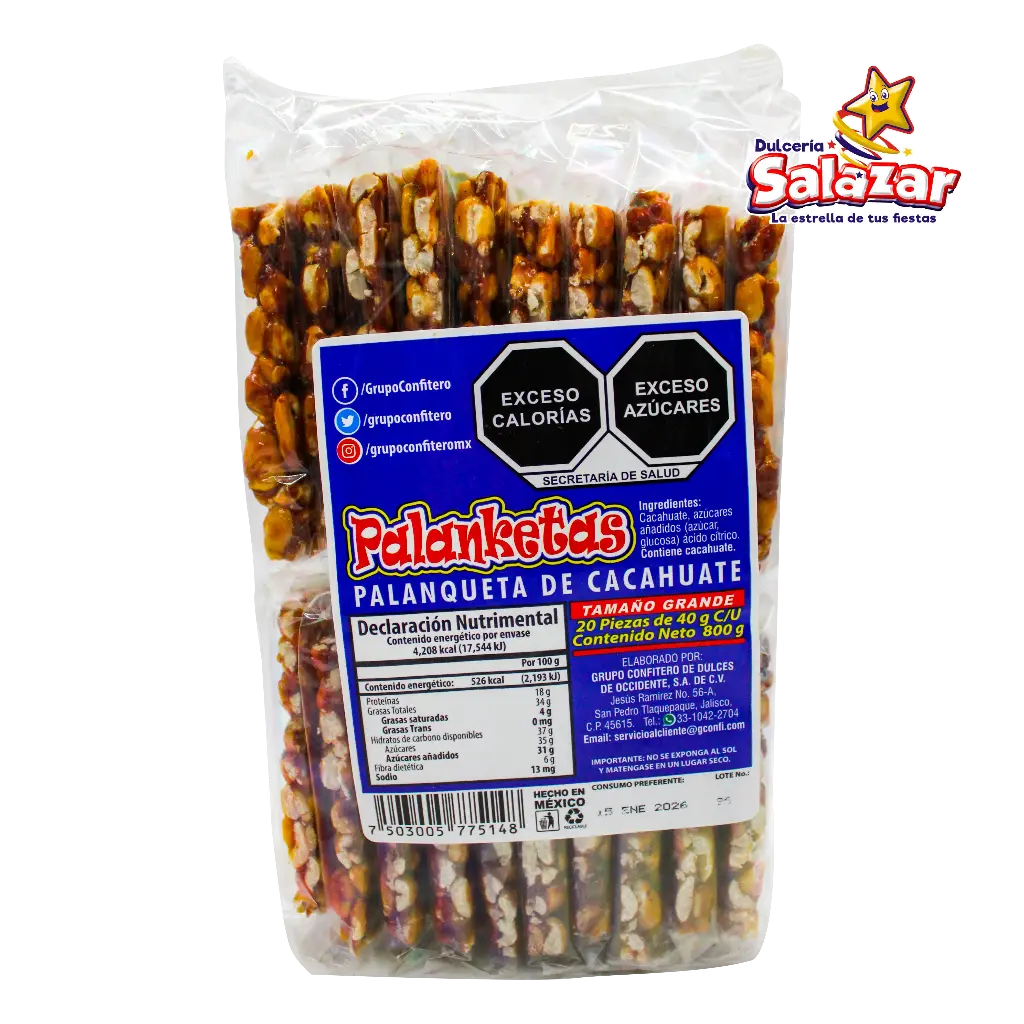 [PEZ0041] PALANKETA DON PALANQUETO GRANDE  AZUL -B.800G- "C/20/20"