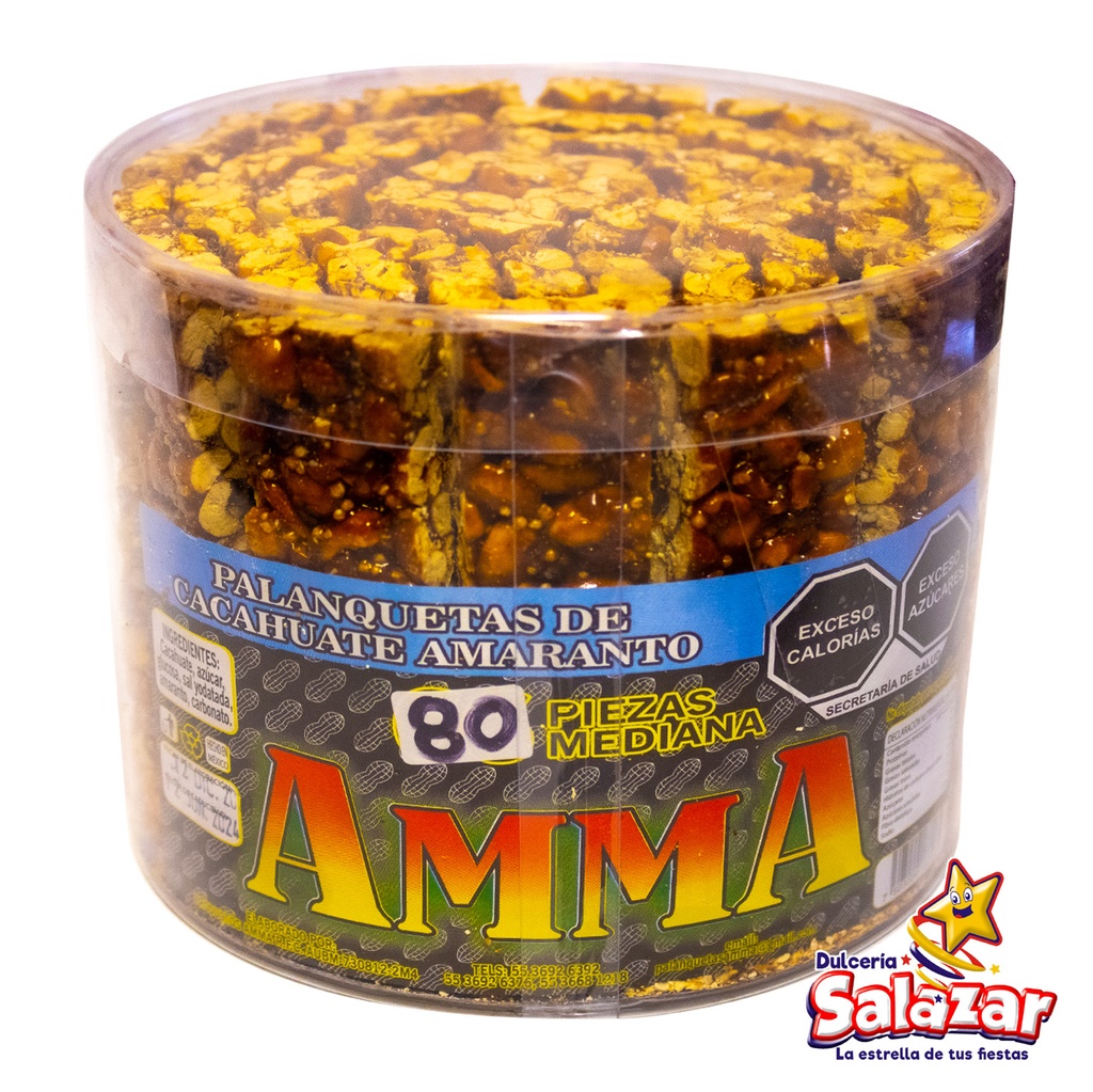 [AMM0035] PALANQUETA AMMA CON AMARANTO -E.12PZA- "C/12/8"