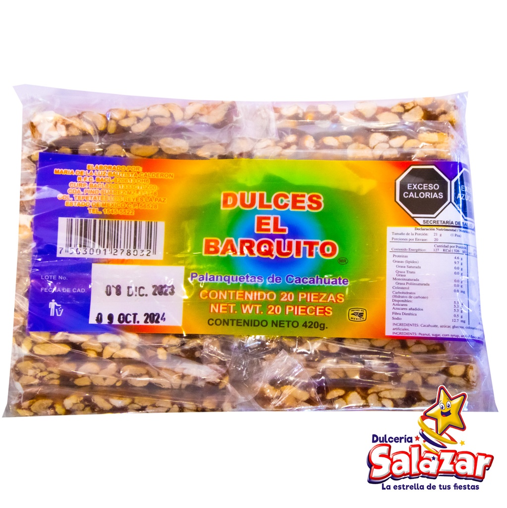 [DES0007] PALANQUETA EL BARQUITO -B.420G- "C/32/20"