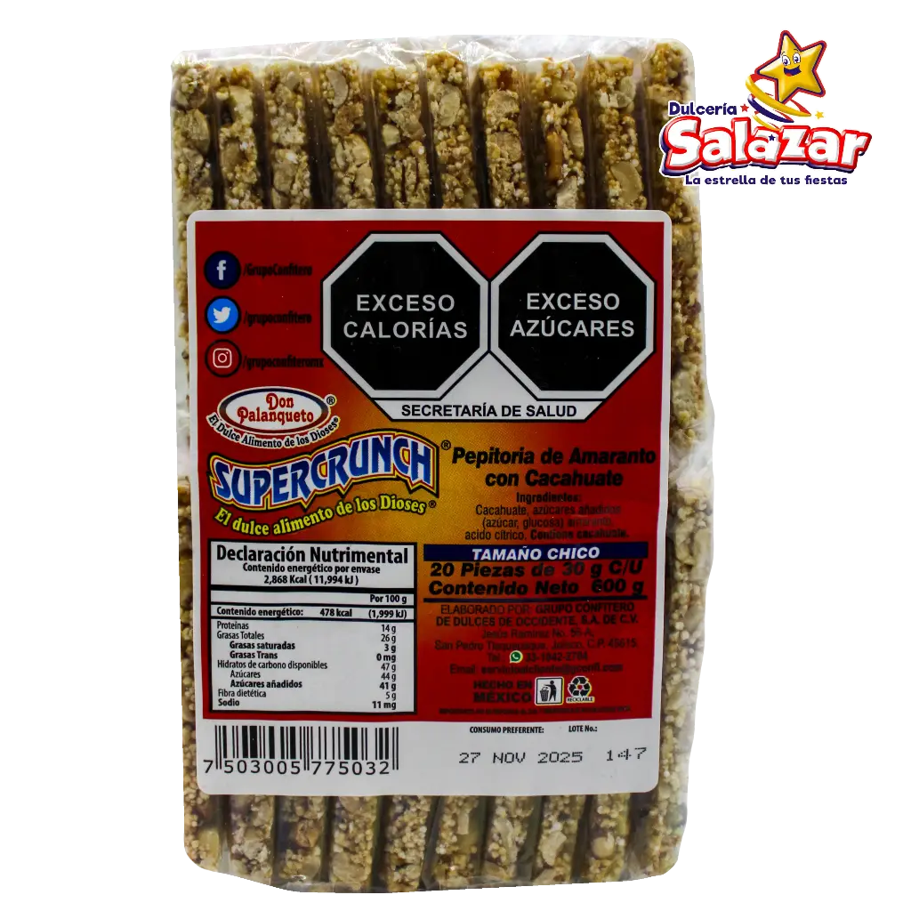 PALANQUETA SUPERCRUNCH CHICA -B.600G- "C/24/20"